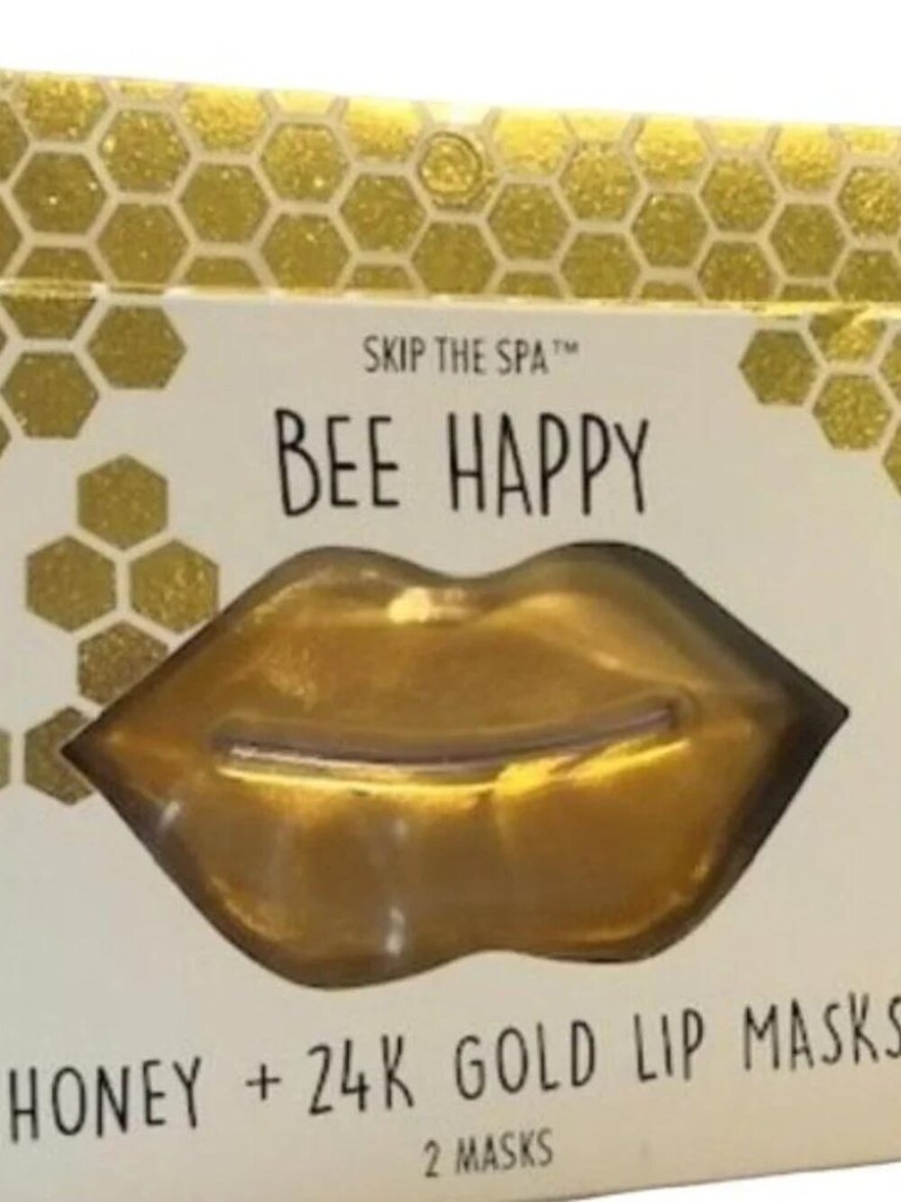 Bee Happy Honey + 24K Gold Lip Plump Masks